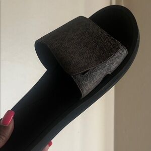 Michael Kors Dark Brown Slide Loafers size 9